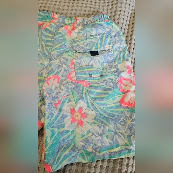 VINEYARD VINES 7" Printed Chappy Trunks Floral Tide Blue/pink Multi. Size Small - Picture 8 of 9
